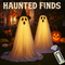 2-Pack Floating Halloween Ghost Lights with Remote – Spooky Indoor & Outdoor Decorations for Porch & Yard